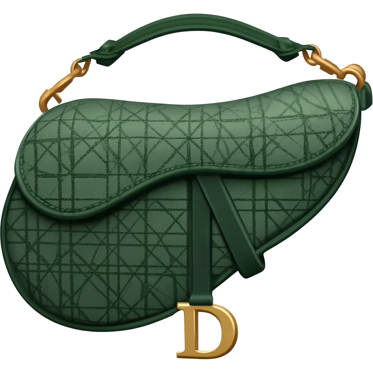 dark green dior saddle bag emoji