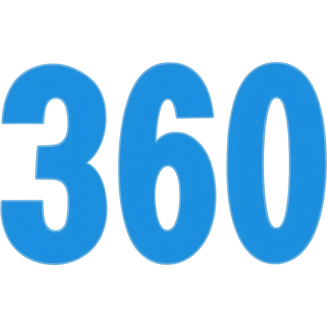 numeros que digan 360 color azul emoji