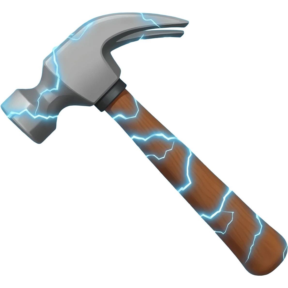 Generate a emoji of those hammer with blue lightning emoji