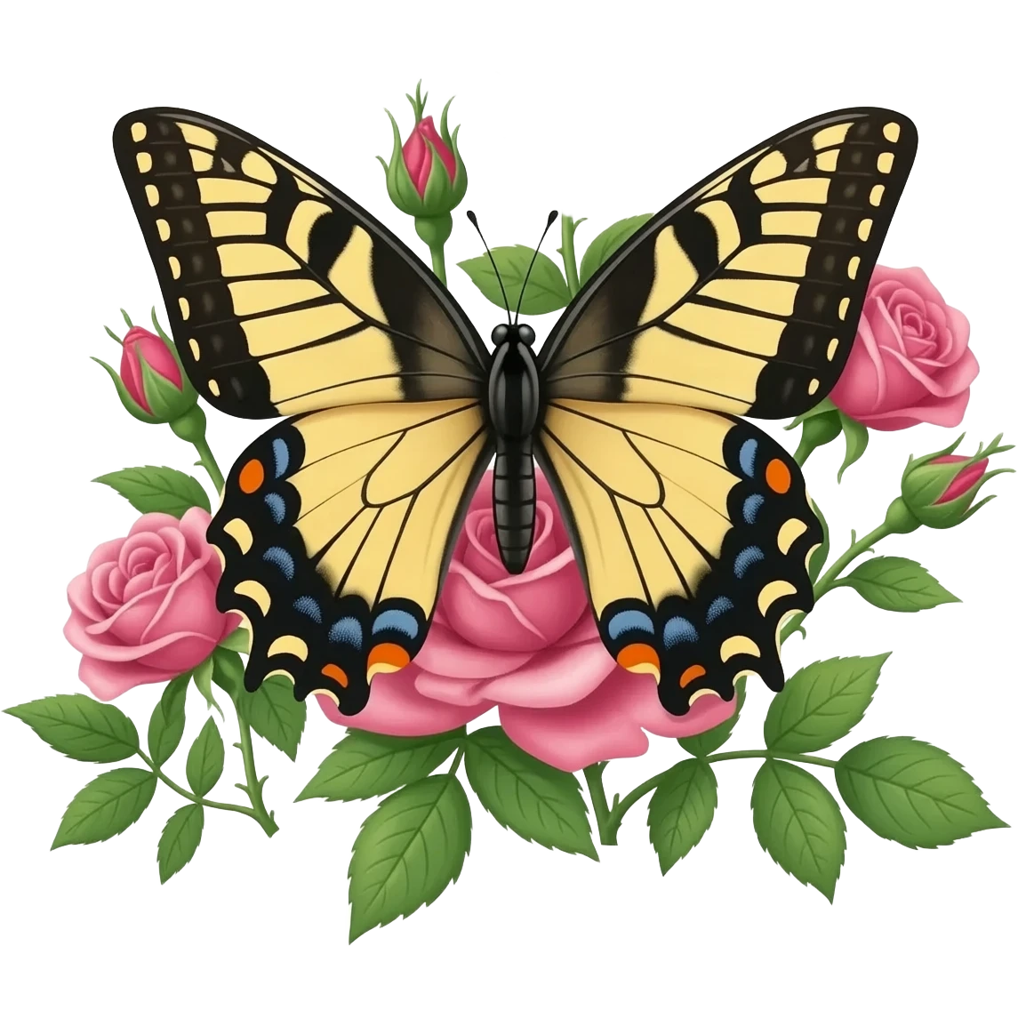 БАБОЧКА ИЗ РОЗ emoji