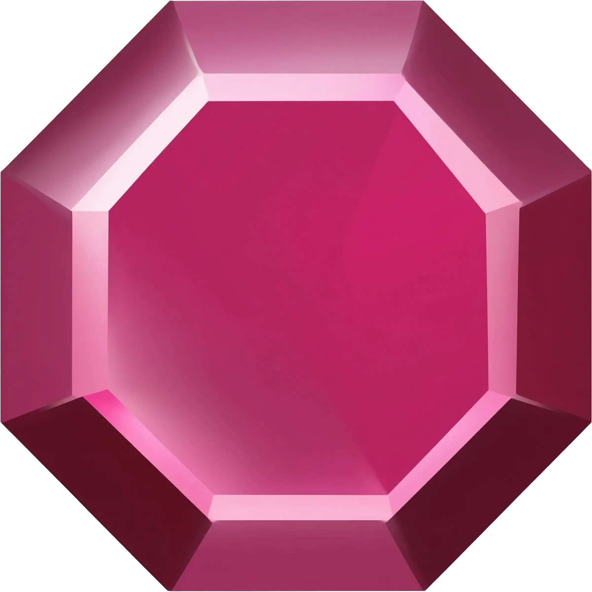 Simple elegant ruby gemstone 6 sided emoji