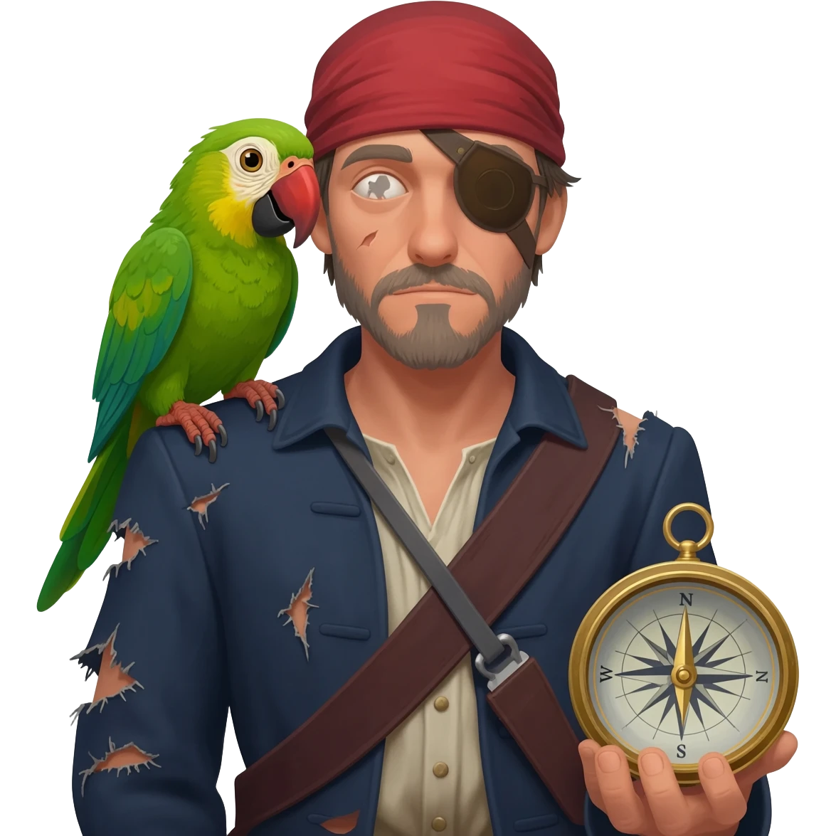 pirate and parrot emoji