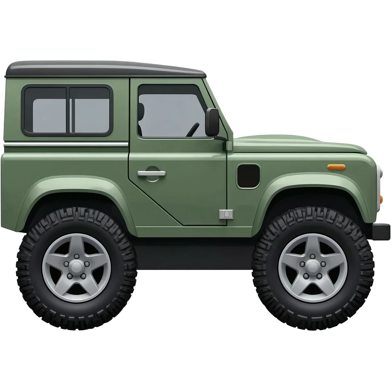 Land rover defender station wagon green emoji