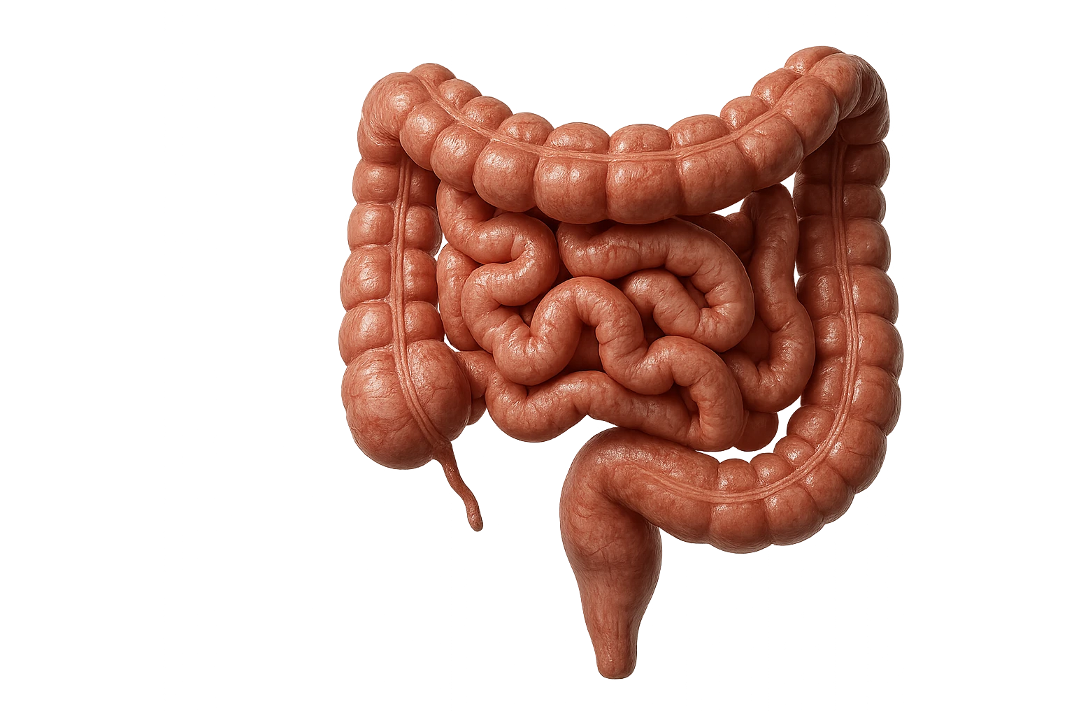 intestino umano anatomico realistico in salute, IPERREALISTICA 4K emoji