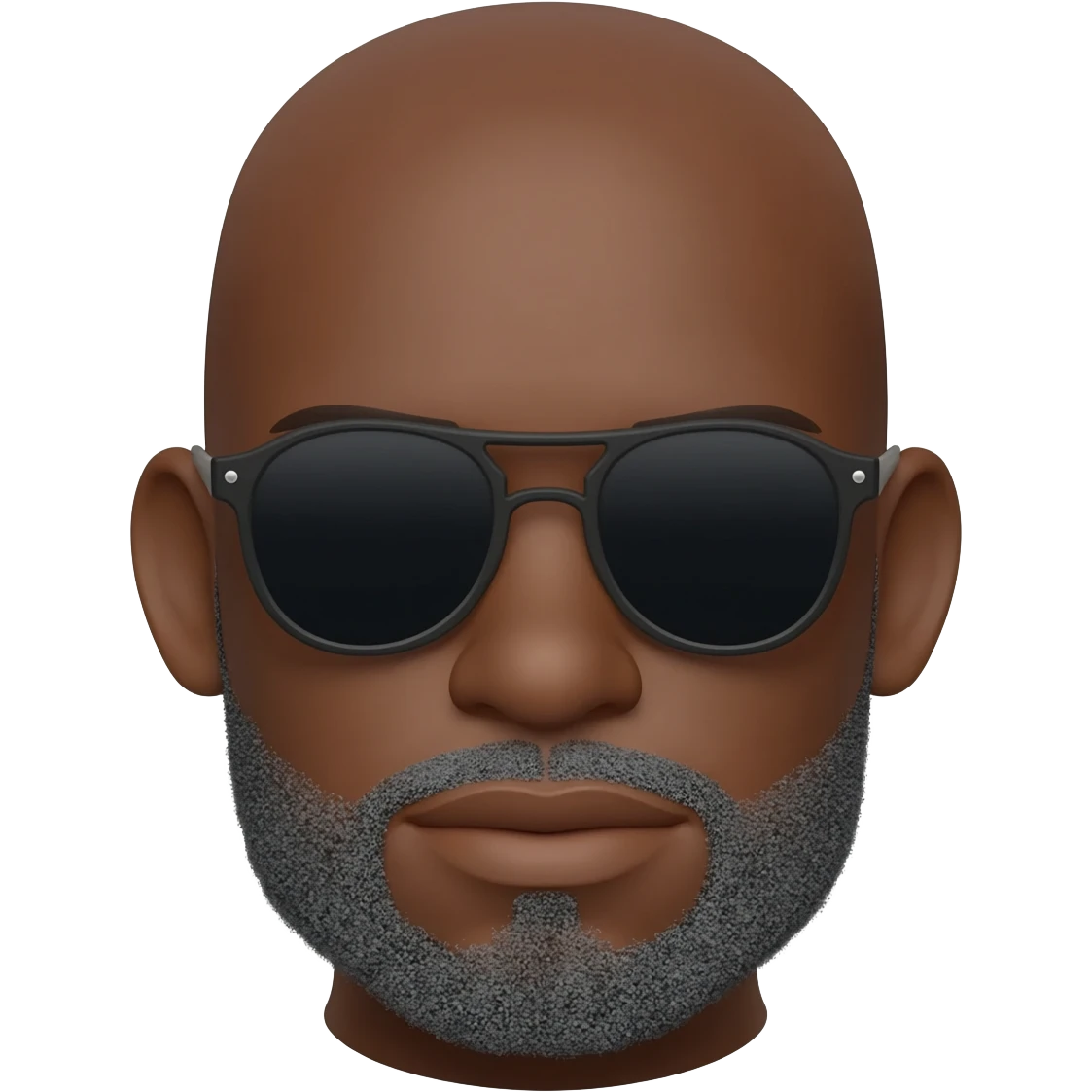 black man bald with grey goatee and sunglasses emoji