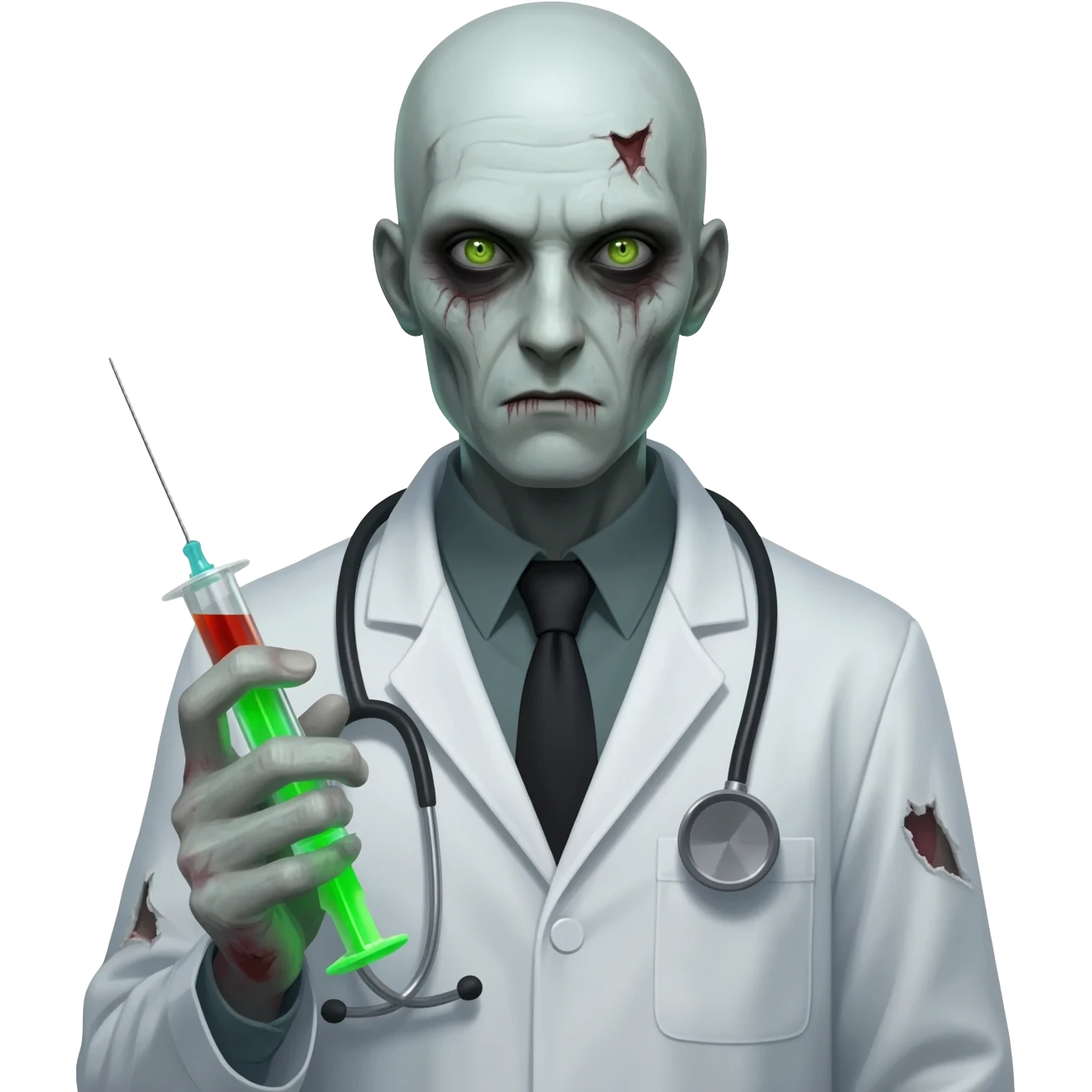scary doctor with a poisonous needle emoji