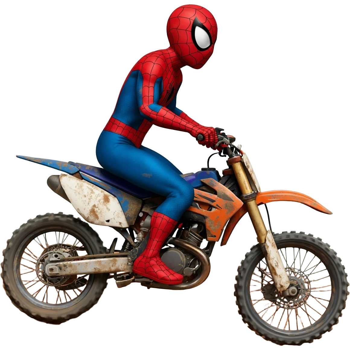 spiderman riding dirtbike emoji