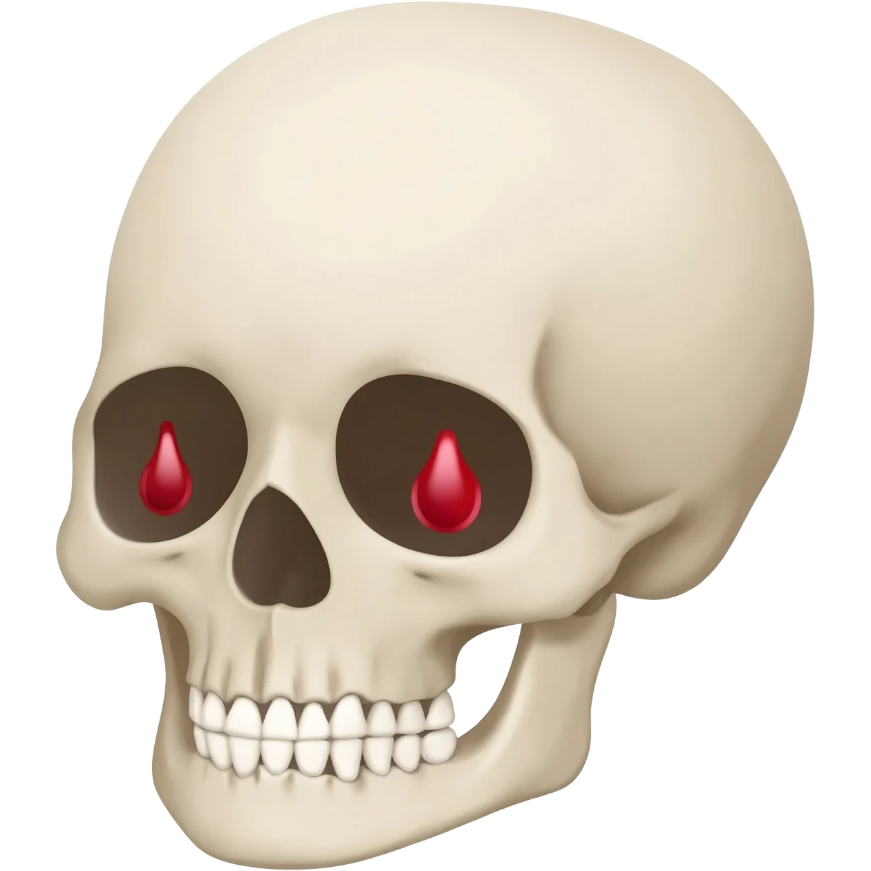 Skull crying heart tears emoji