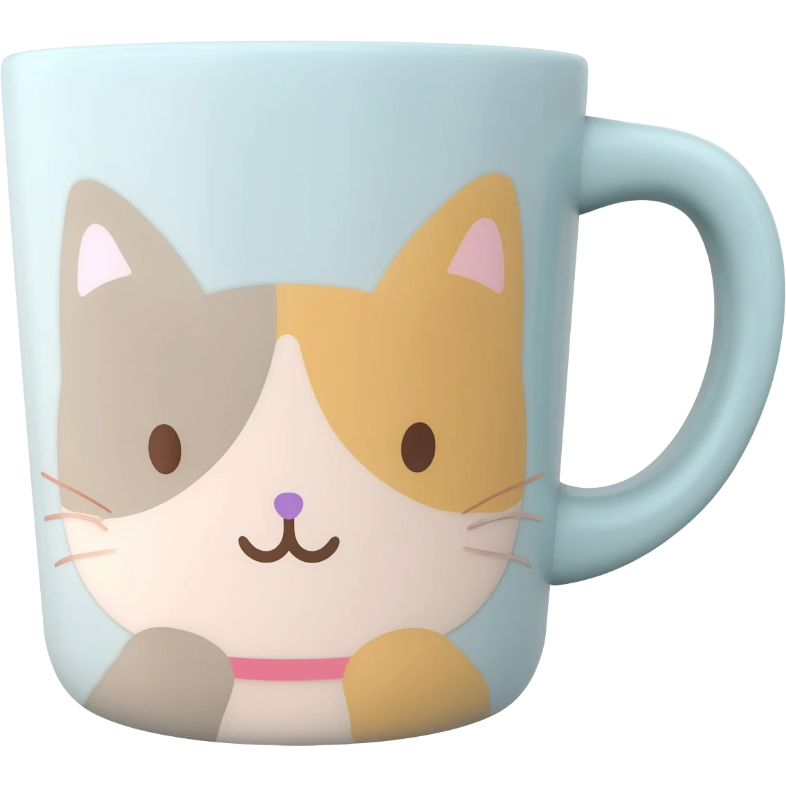 Hyperrealistic 3d rendering kawaii theme coffee mug emoji