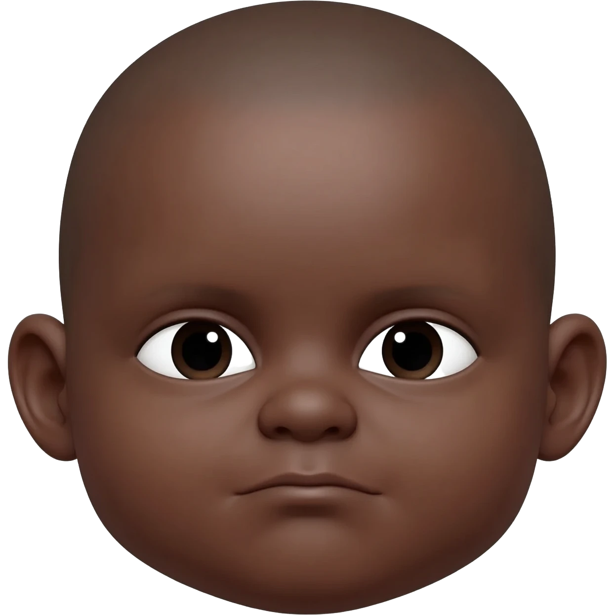 anigga with down syndrome black skin small head awkward proportions bulging eyes emoji