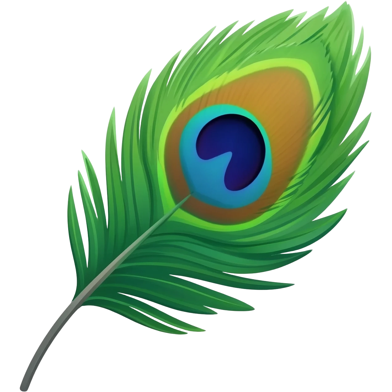 Peacock feather emoji