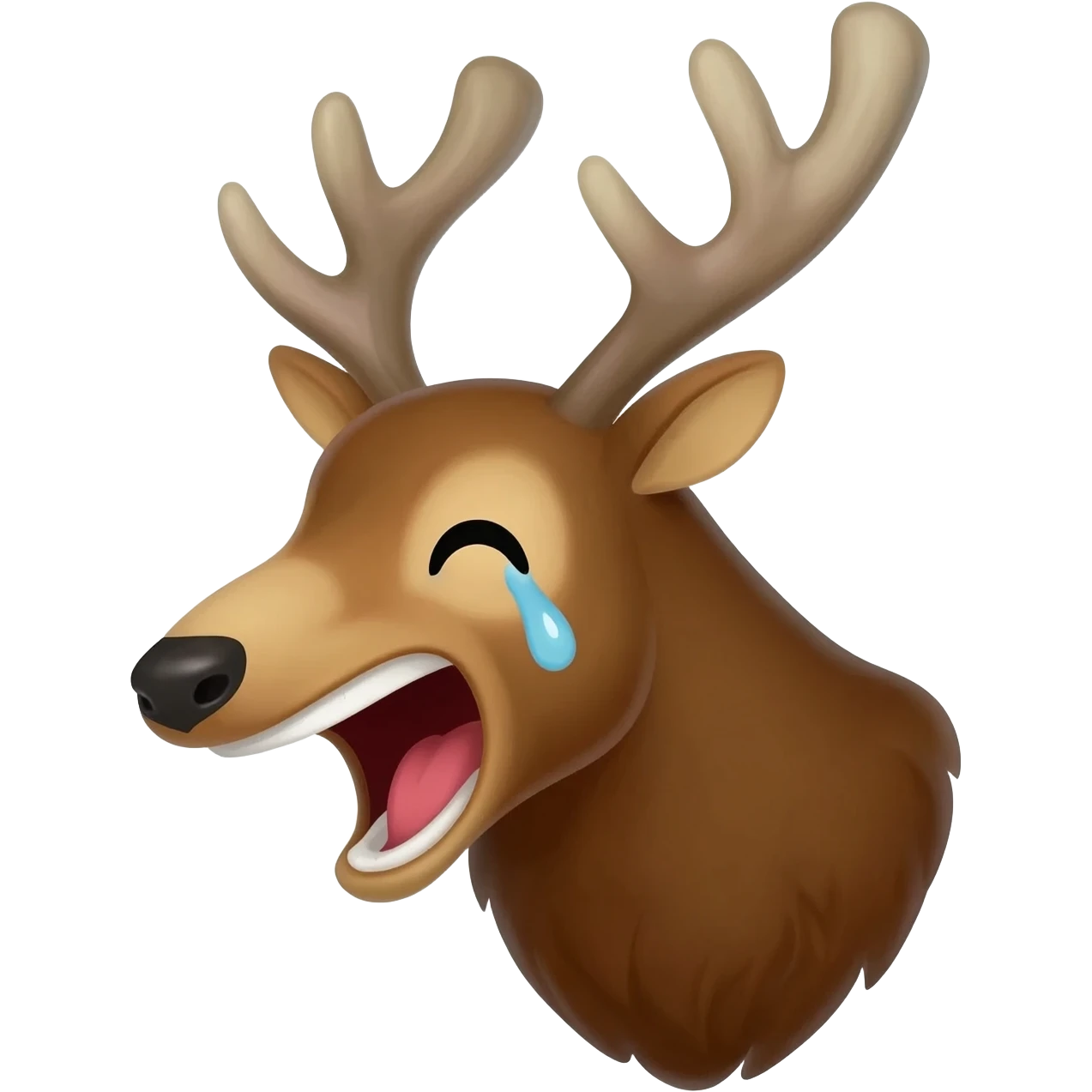 elchkopf diagonal stark lachen tränen emoji