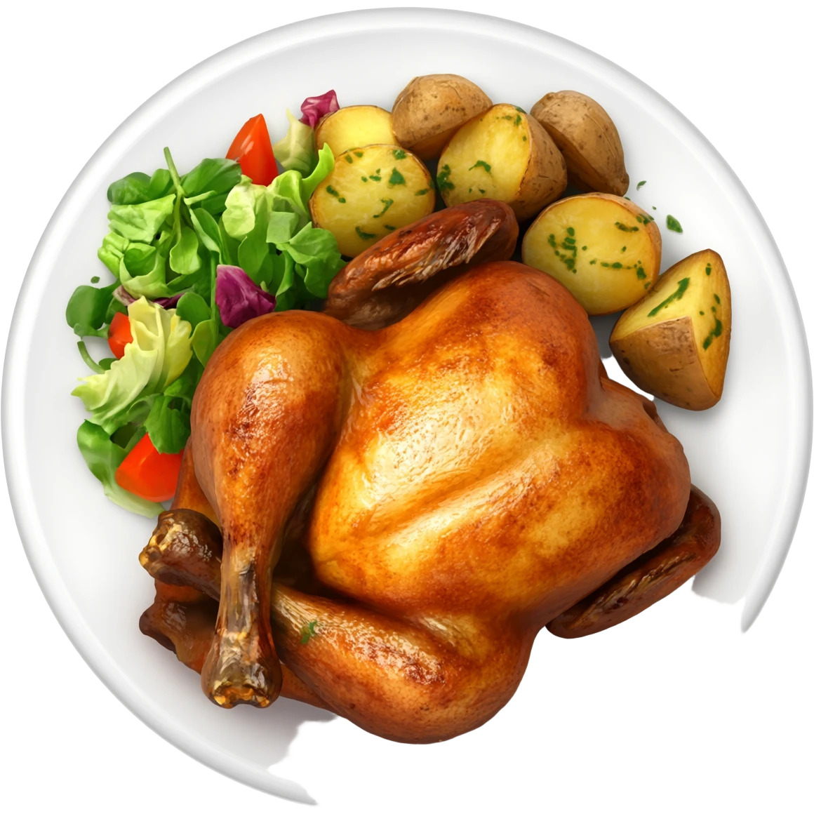 Chicken potato and salad emoji