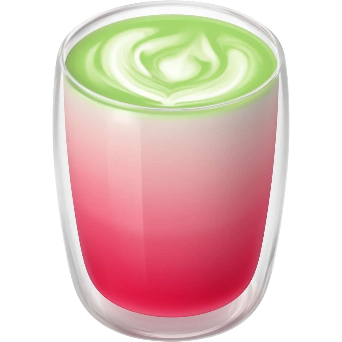 ombre strawberry pink matcha emoji