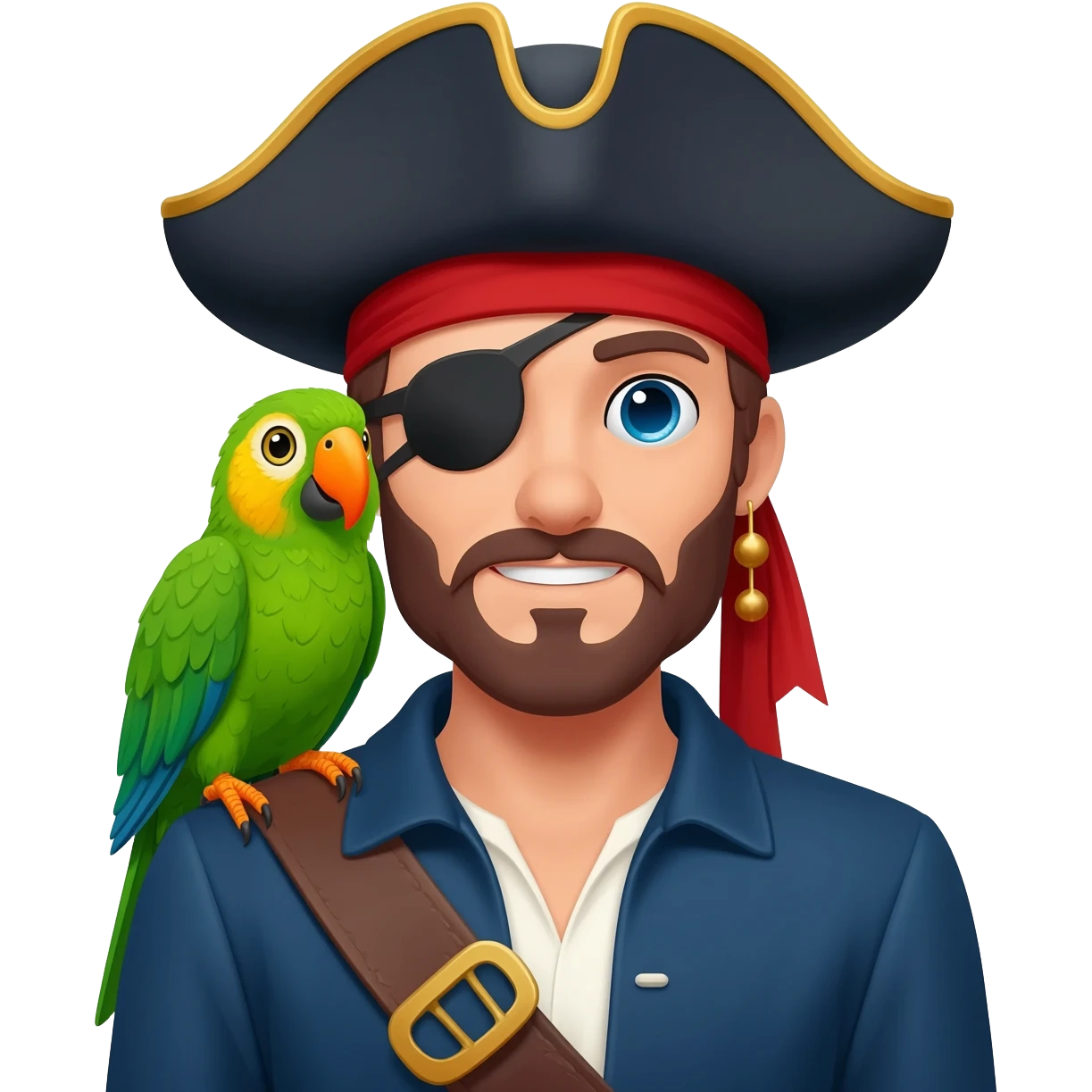 pirate and parrot emoji