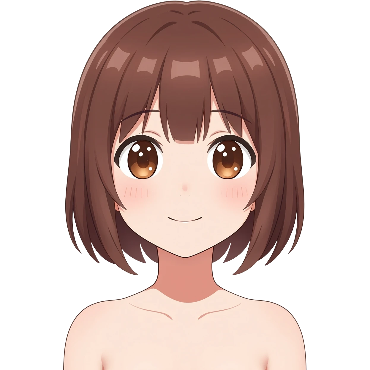 Cute Anime girl nude emoji