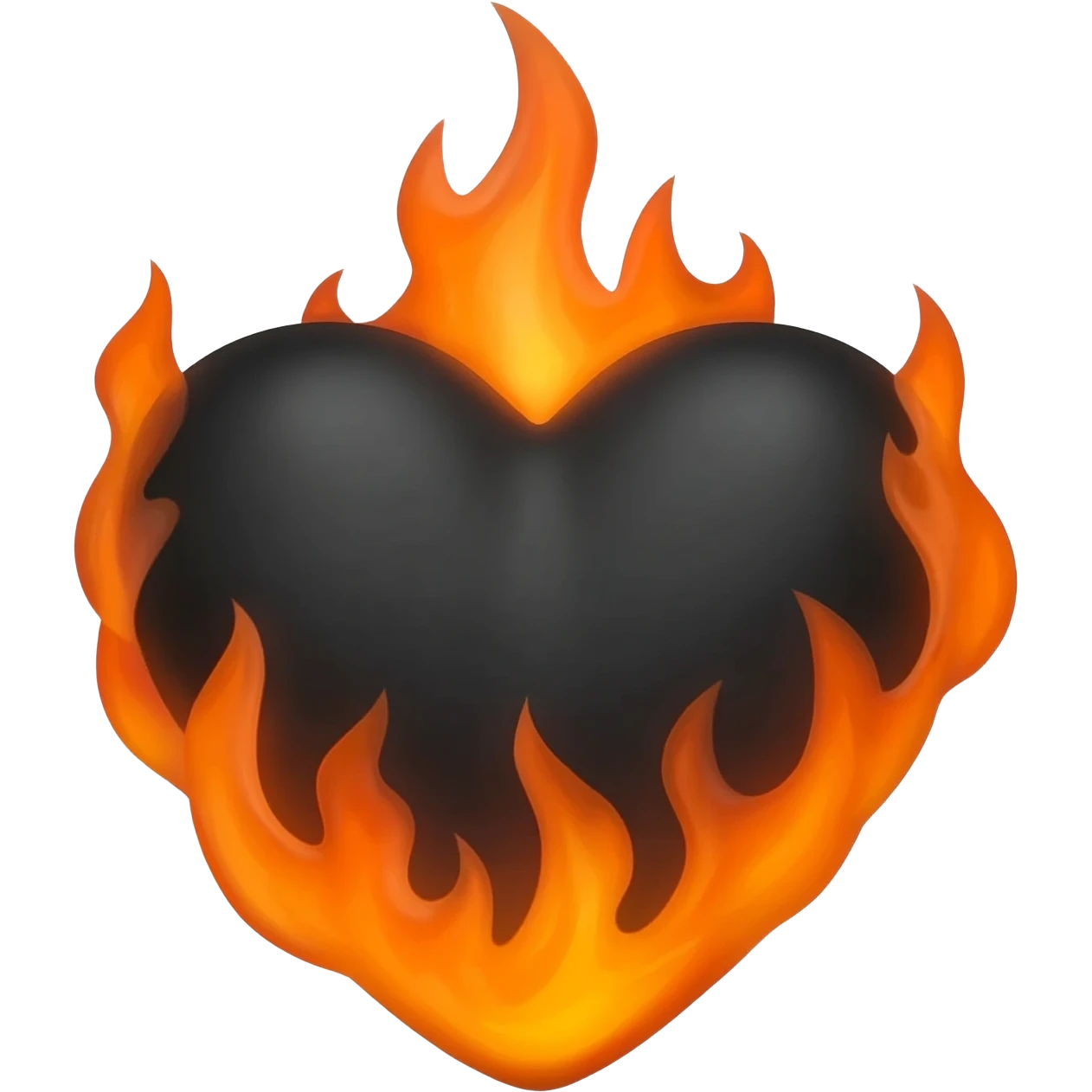 Black heart on fire emoji