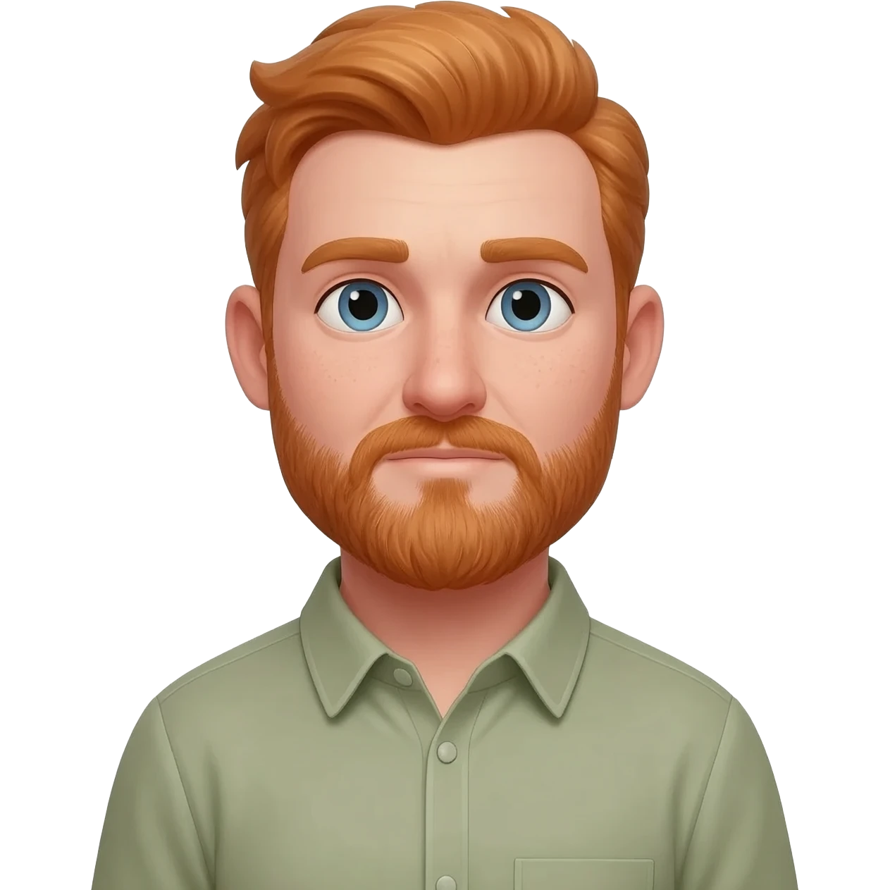 Chunky, tall, ginger man emoji