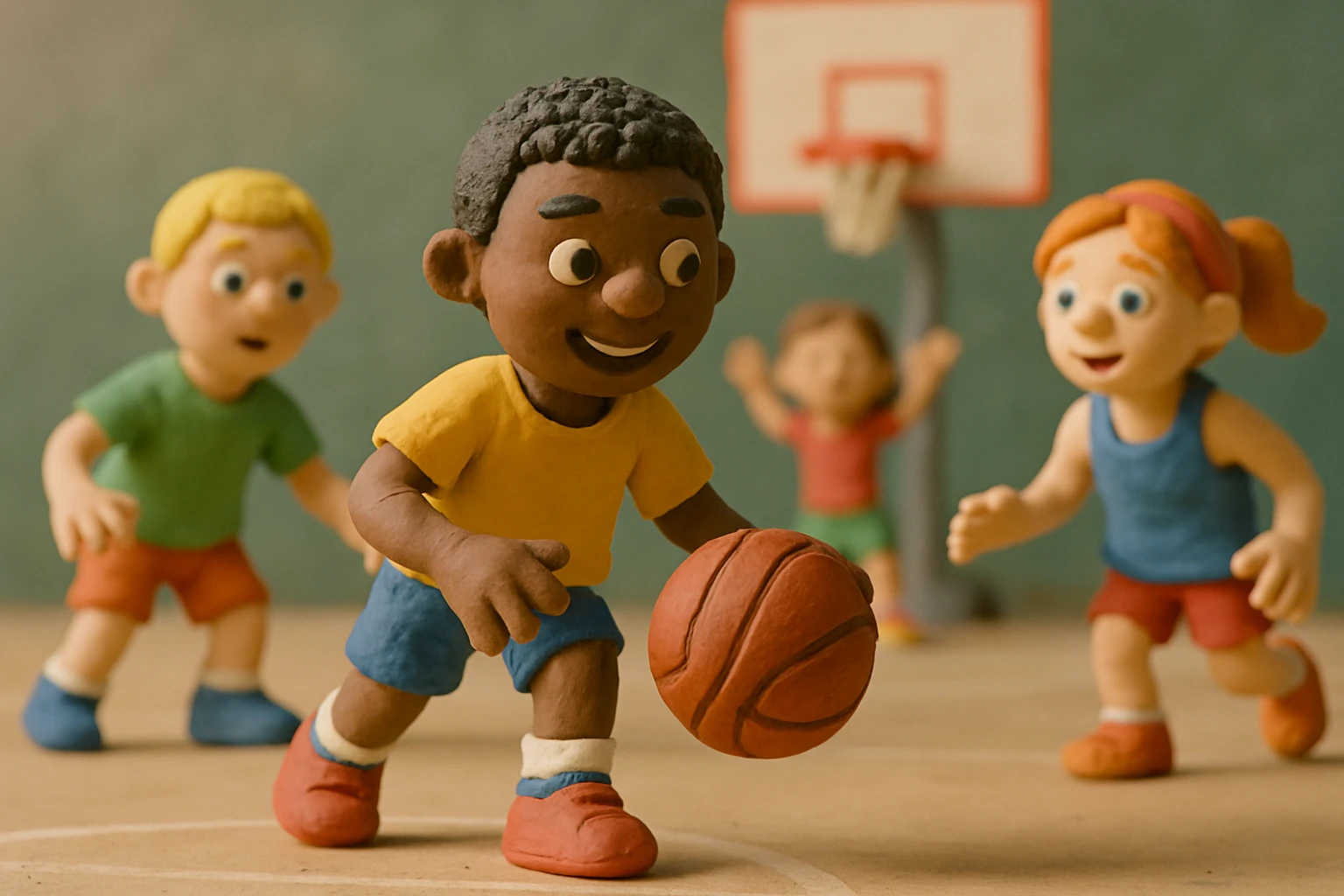 children playing basketball emoji