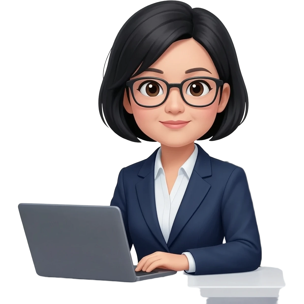 ASIAN MIDDLE AGED FEMALE OFFICE WORKER emoji
