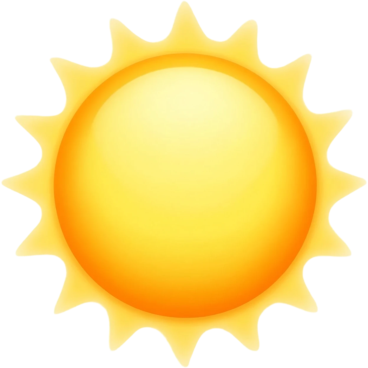 Glowing sun emoji