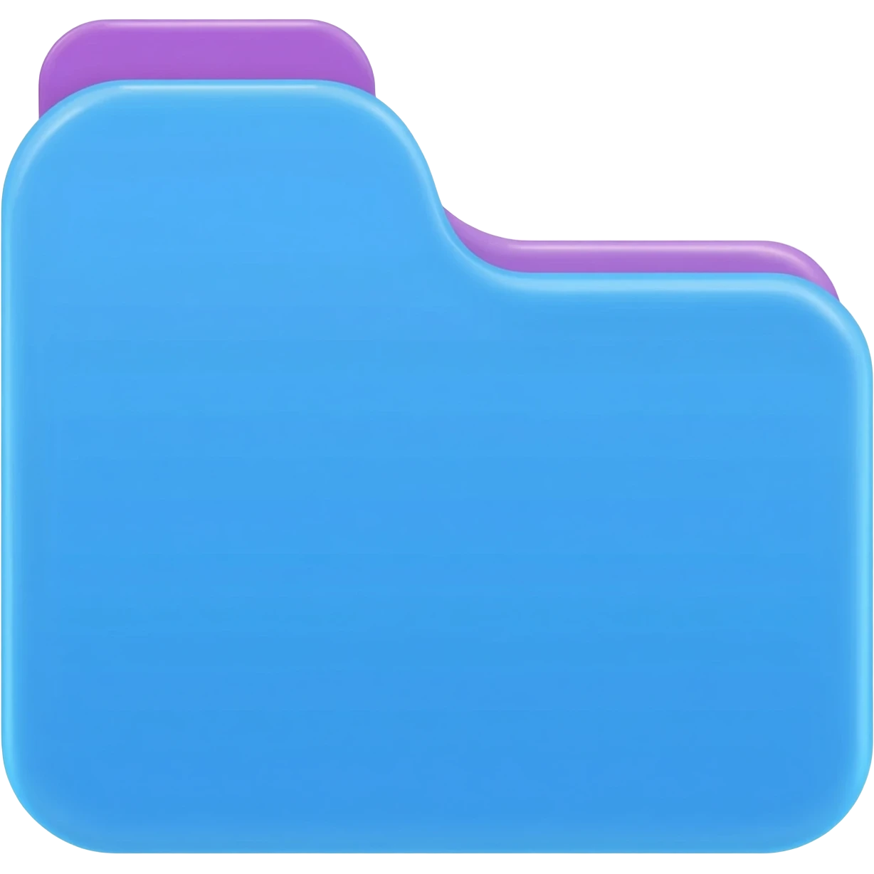 blu digital folder with purple emoji