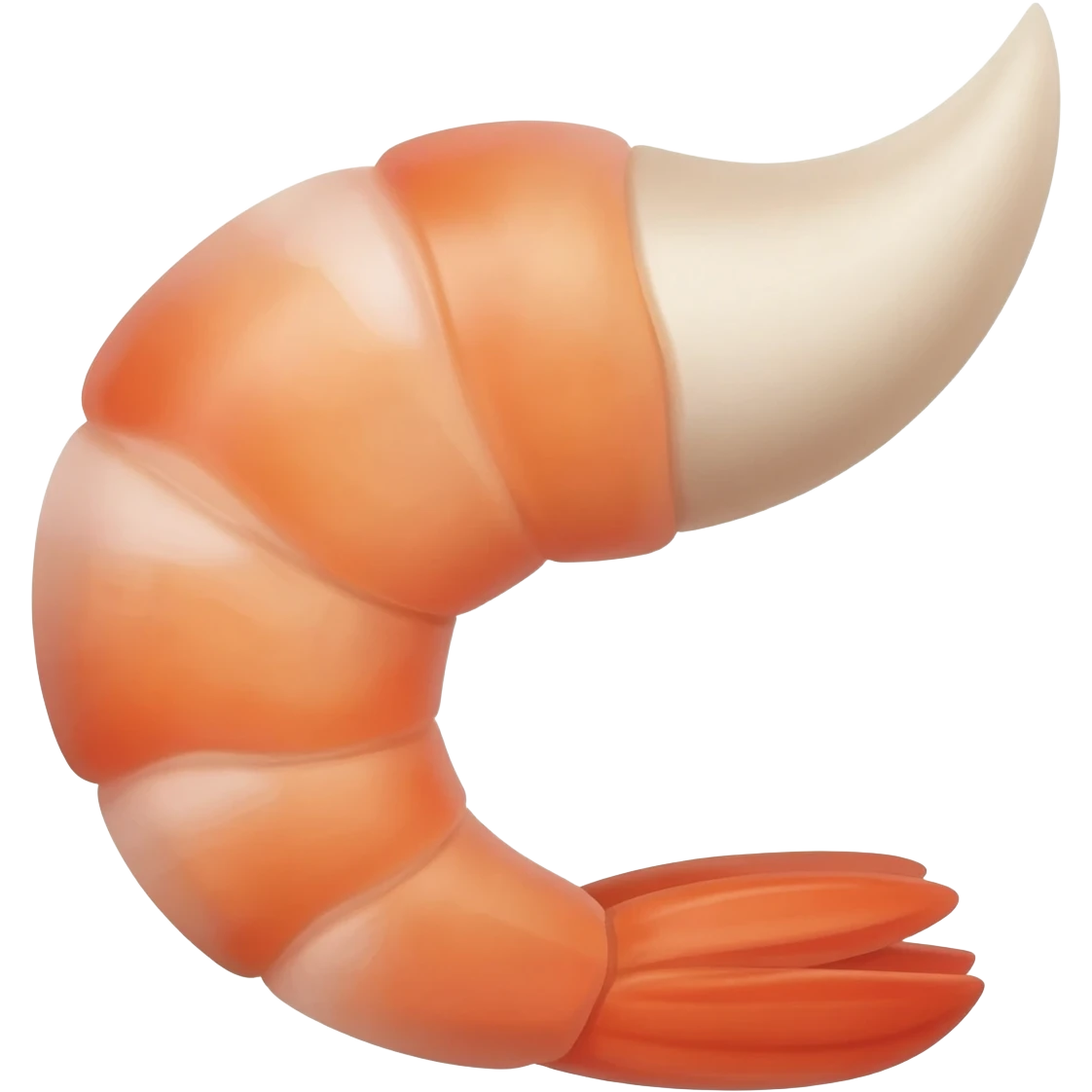 Camaron con cuernos volteando del lado derecho y con forma de C emoji