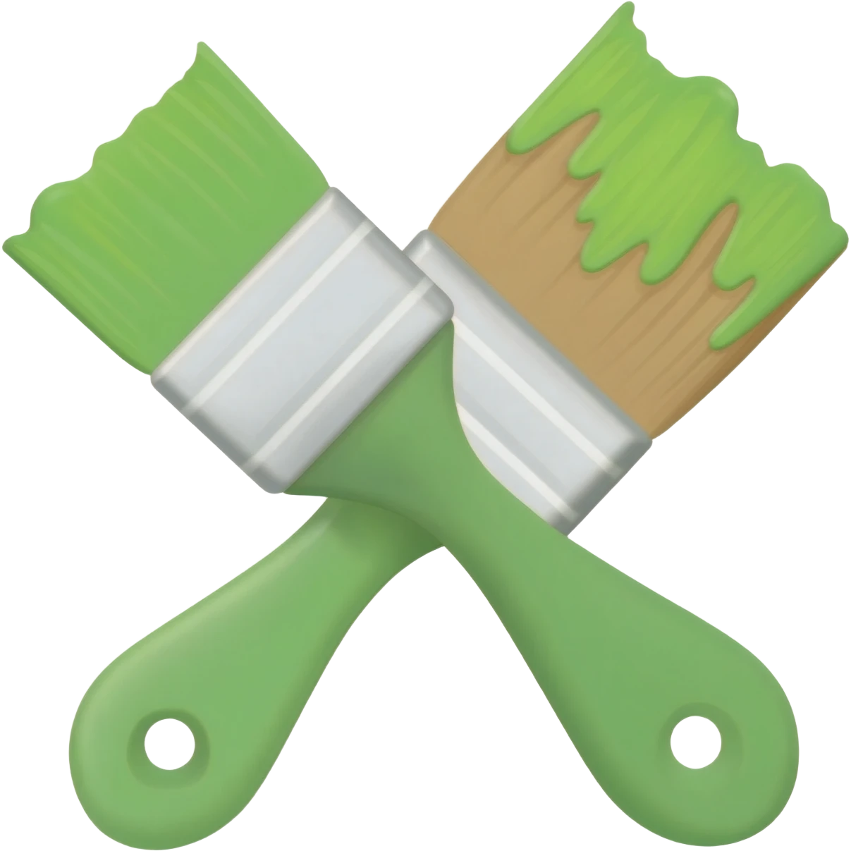 green paintbrush emoji emoji