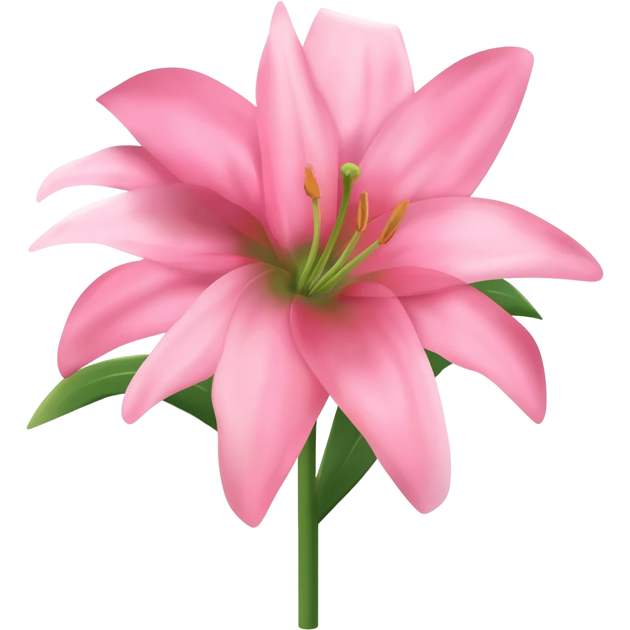 Pink lily plant emoji