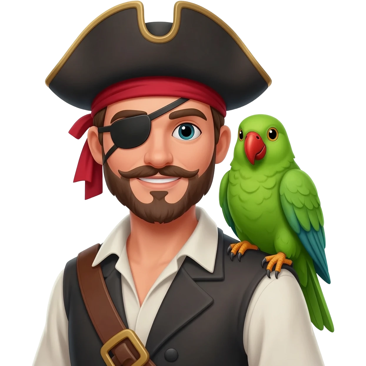 pirate and parrot emoji