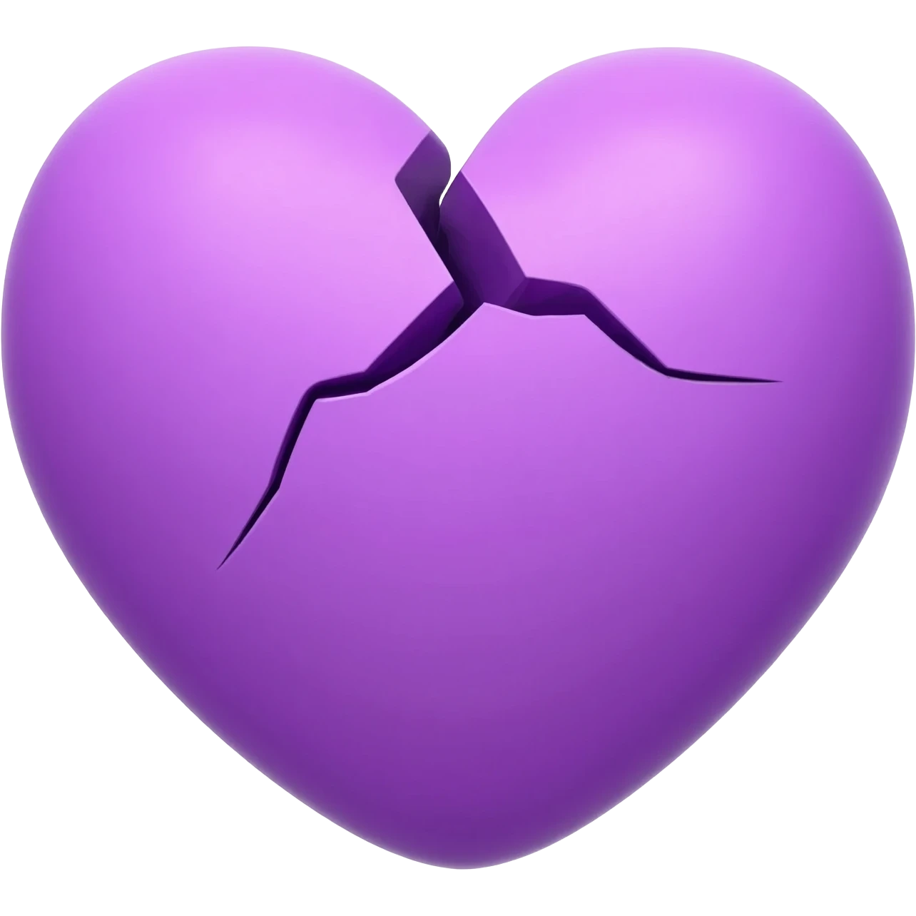 Cracked purple heart emoji