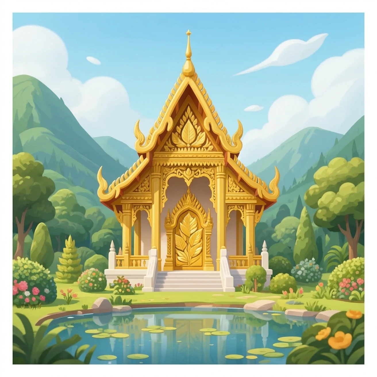 altın varaklı tapınak emoji