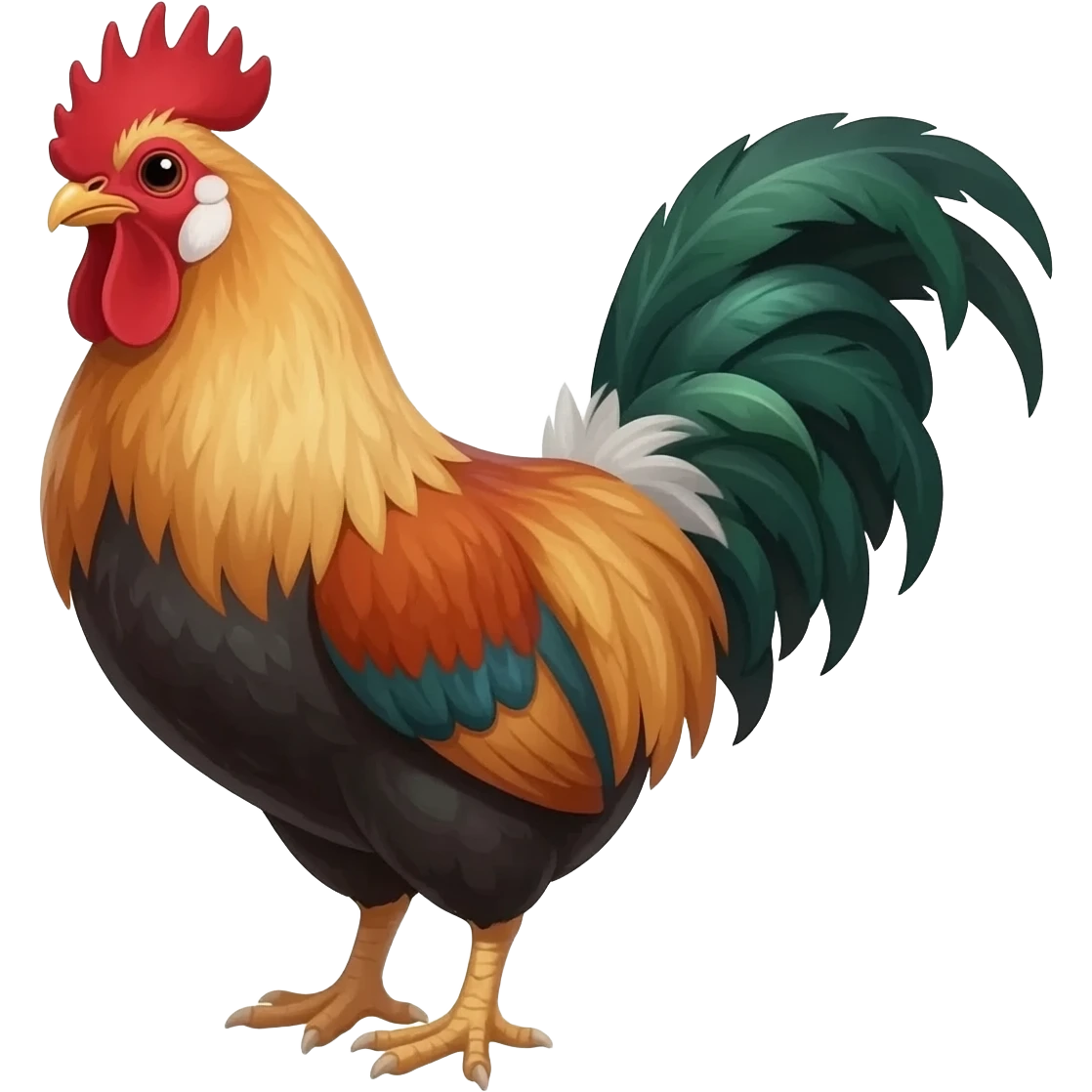 Gamefowl full body emoji