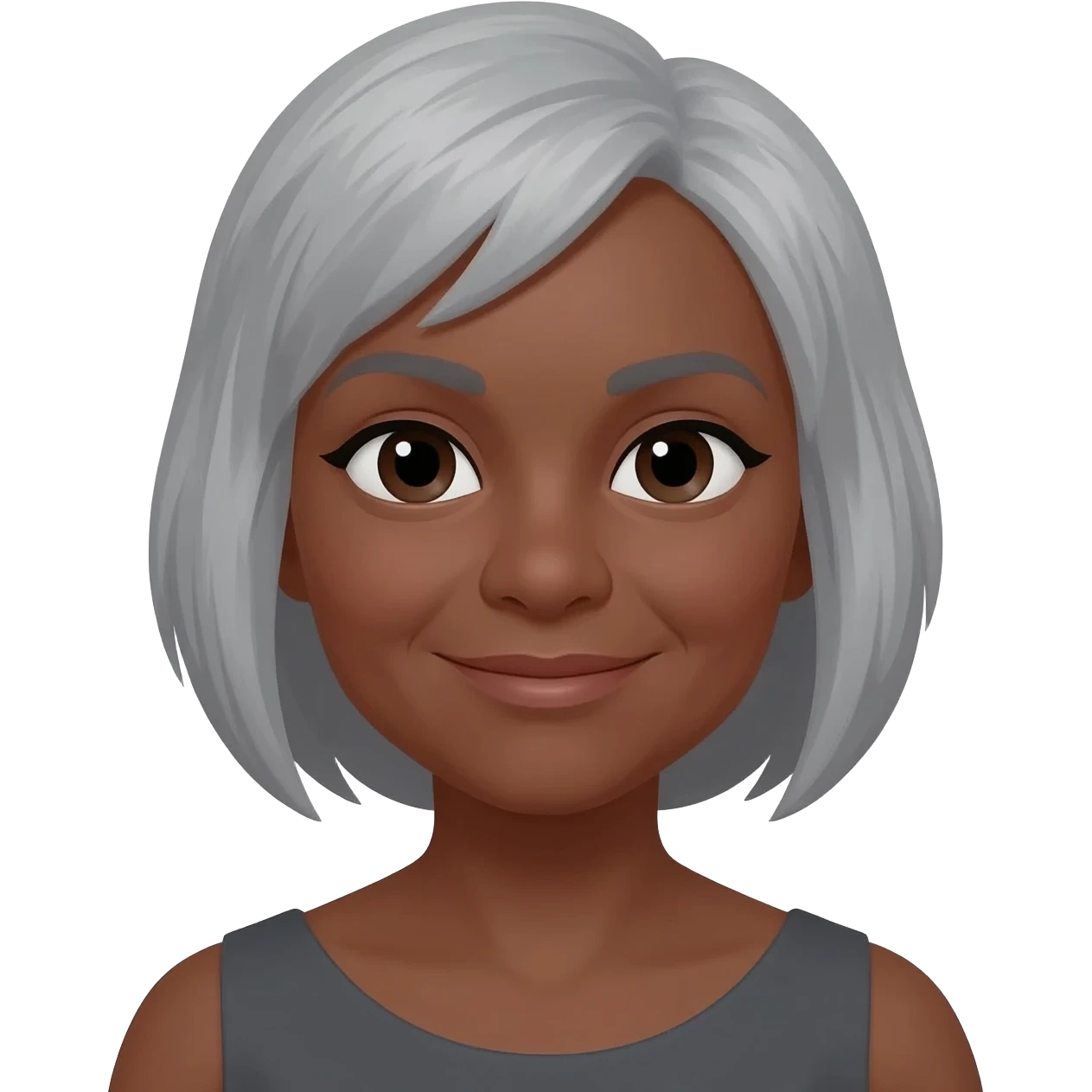Gray hair  black woman emoji