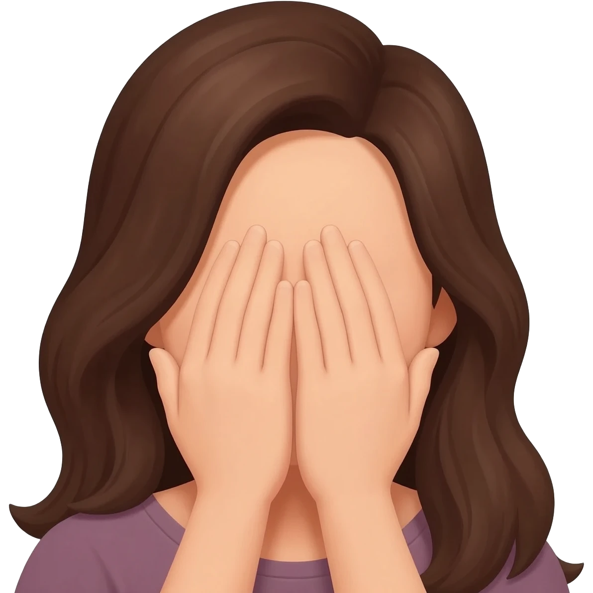 an emoji hide her face emoji