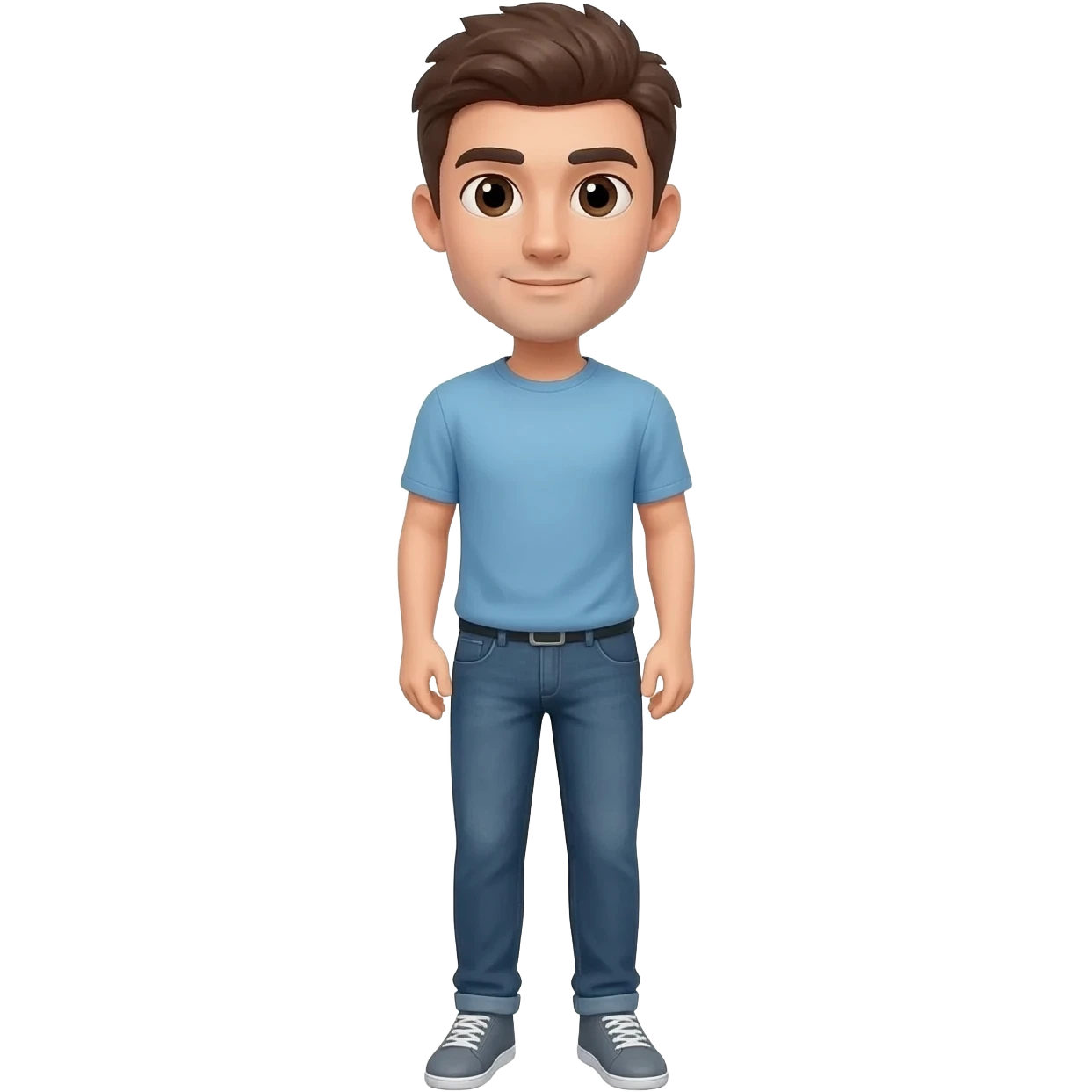 make a male just standing tall show his whole body emoji