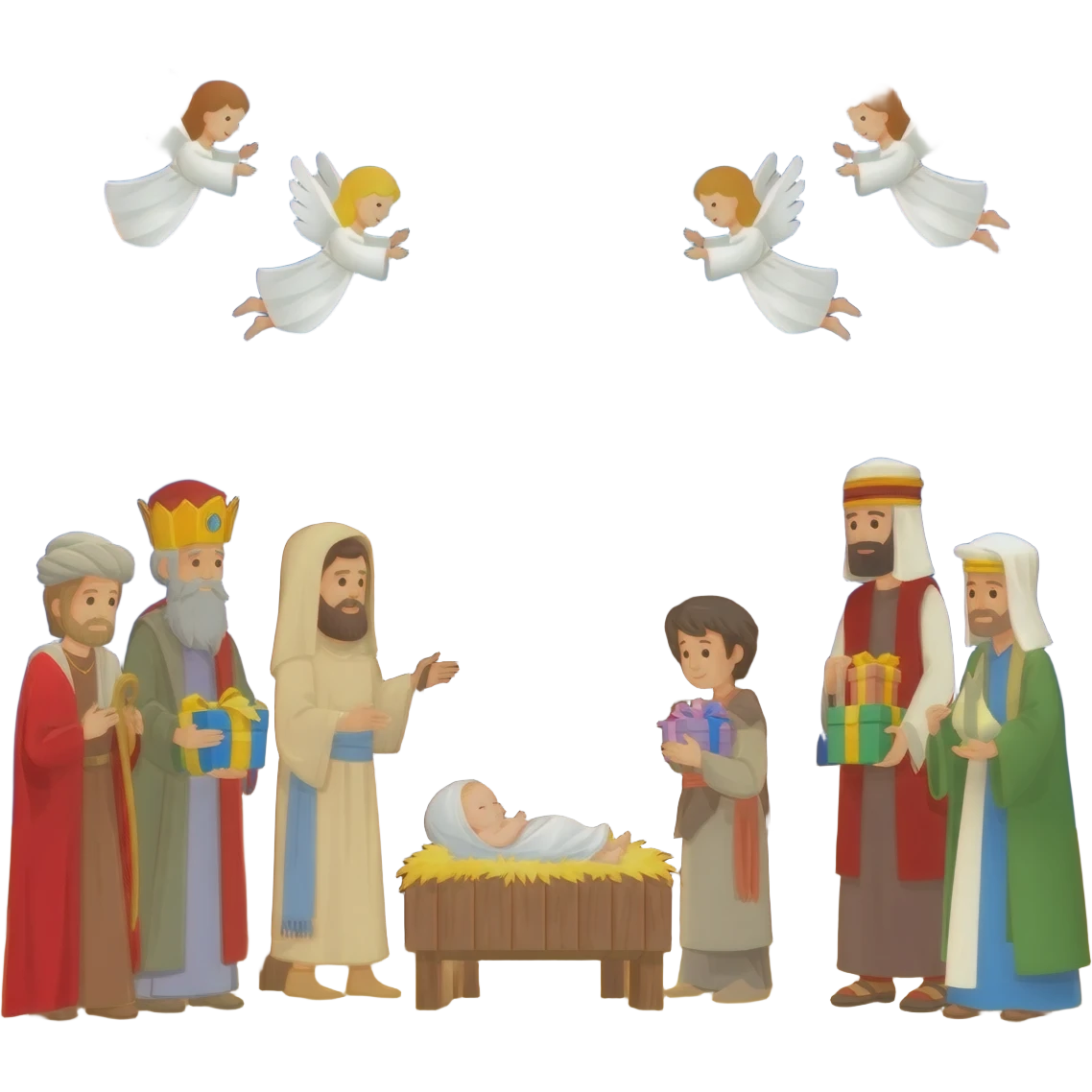 Emoji del nacimiento de Jesús emoji