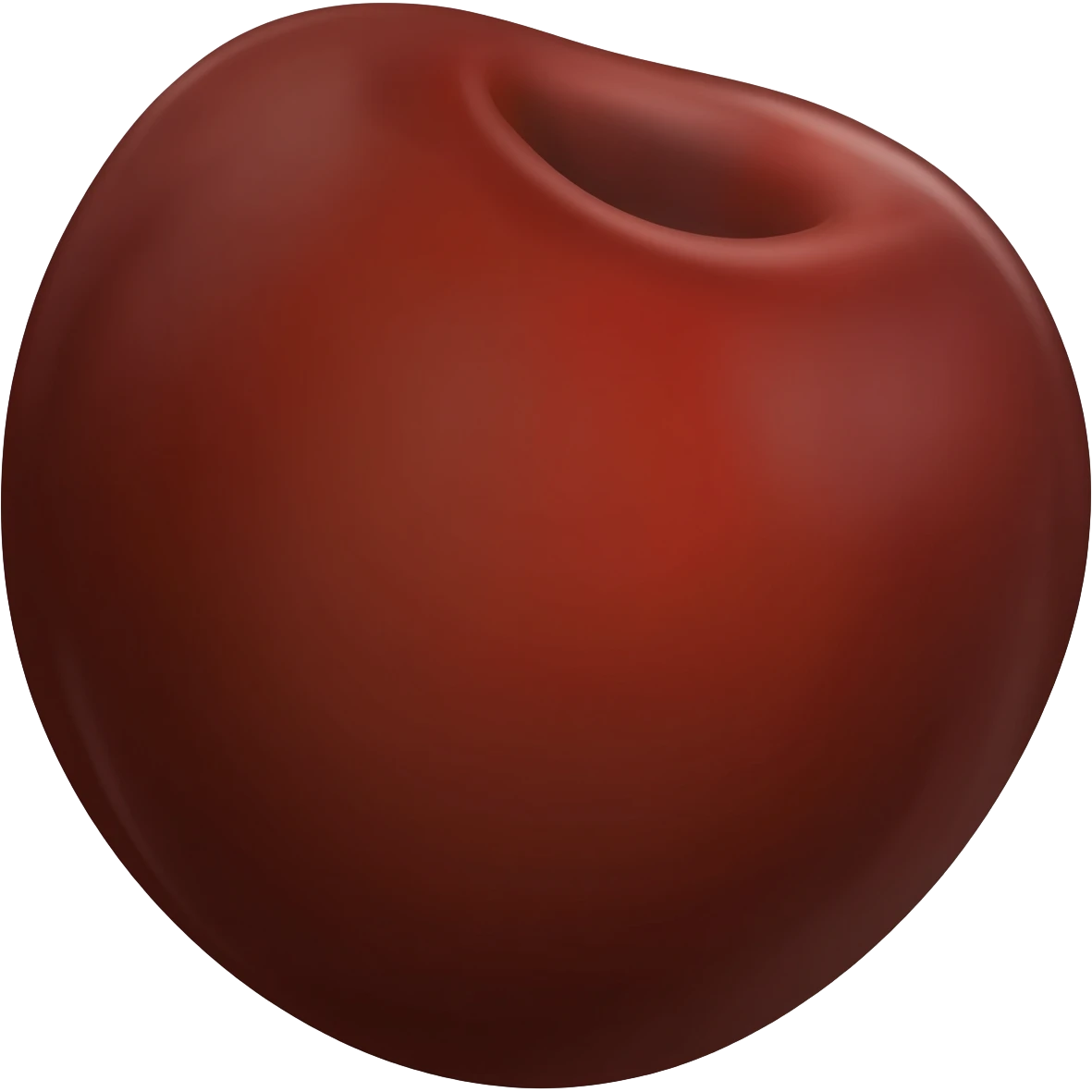 Dark brown peach emoji