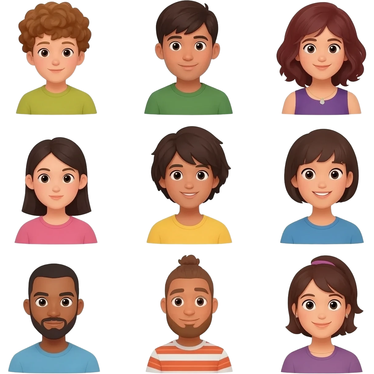10 personas emoji