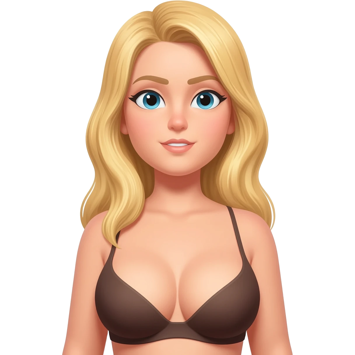 Big boobs blonde emoji