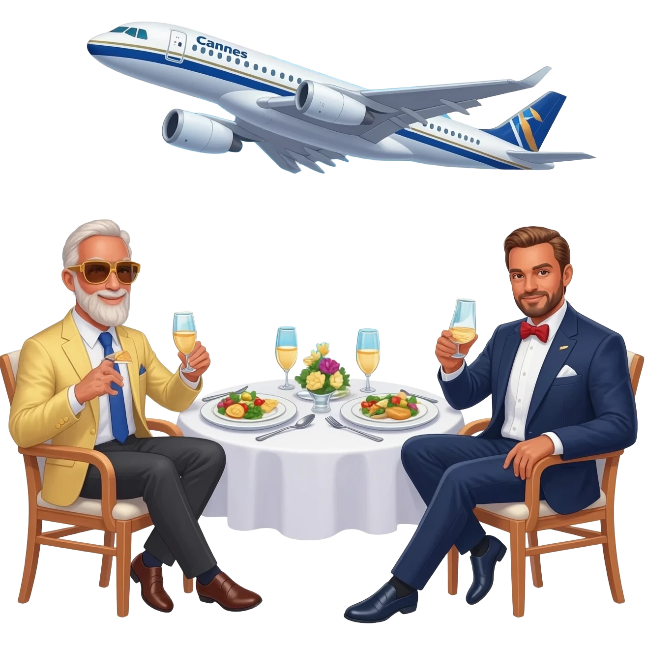 rich men, pay for lavish dinners, plane tickets, and villas in jet-set destinations like St. Barts and Cannes emoji