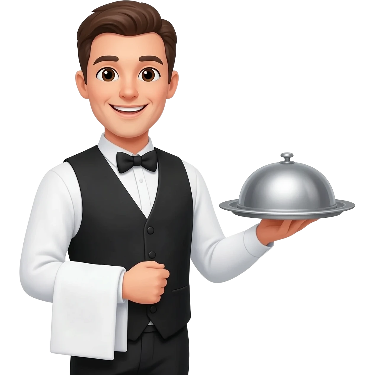 mesero feliz y amable emoji