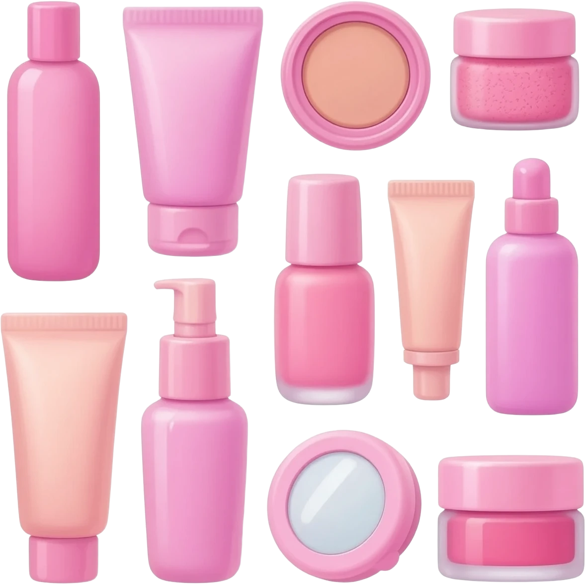 Pastel pink beauty products emoji