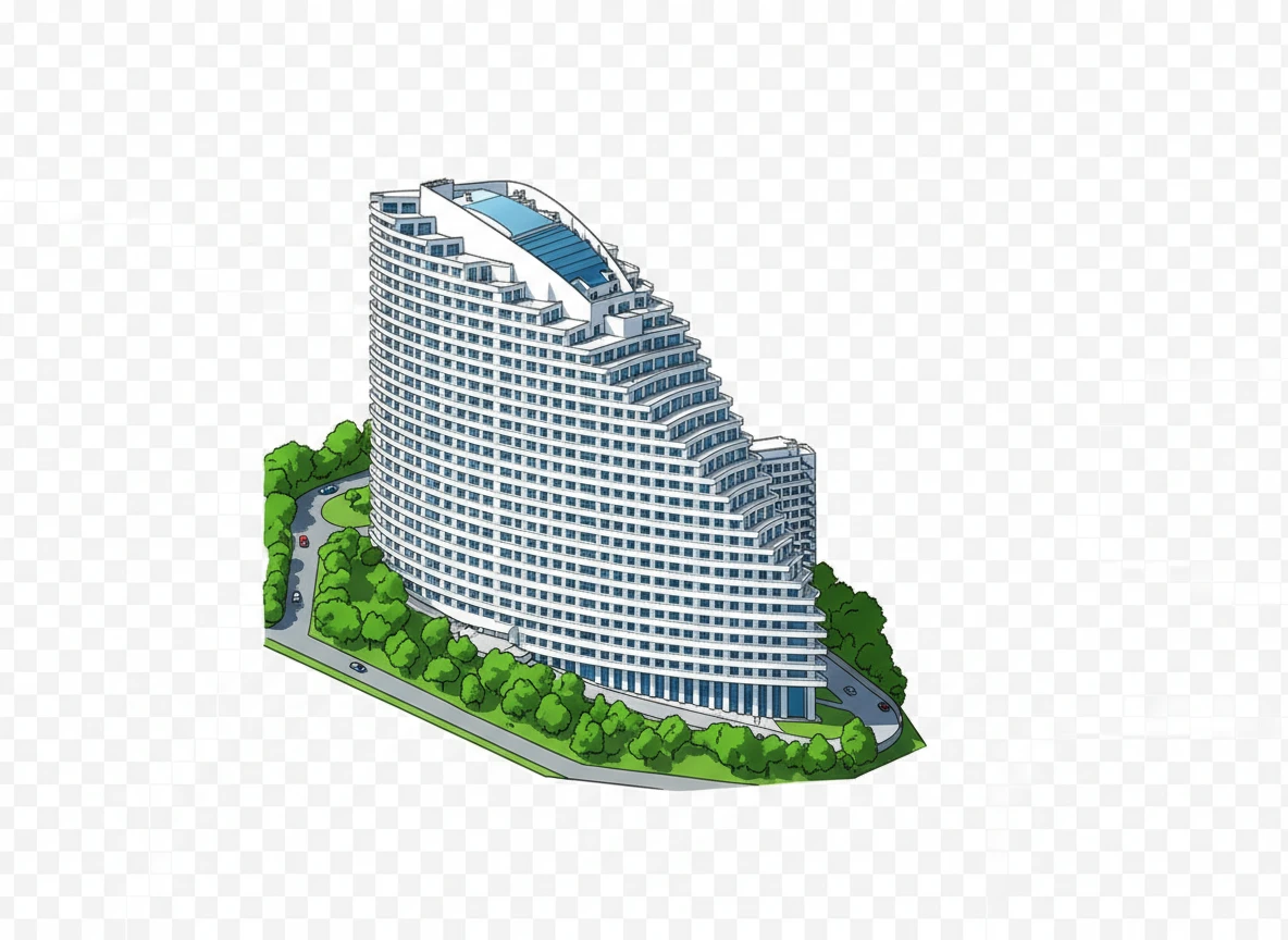 Изометричная, яркая, детализированная, объемная и фотореалистичная отдельная иллюстрация Actor Galaxy в Сочи. Чёткие контуры, не размазанные линии, высокое качество, прозрачный фон, не обрезать края картинки emoji