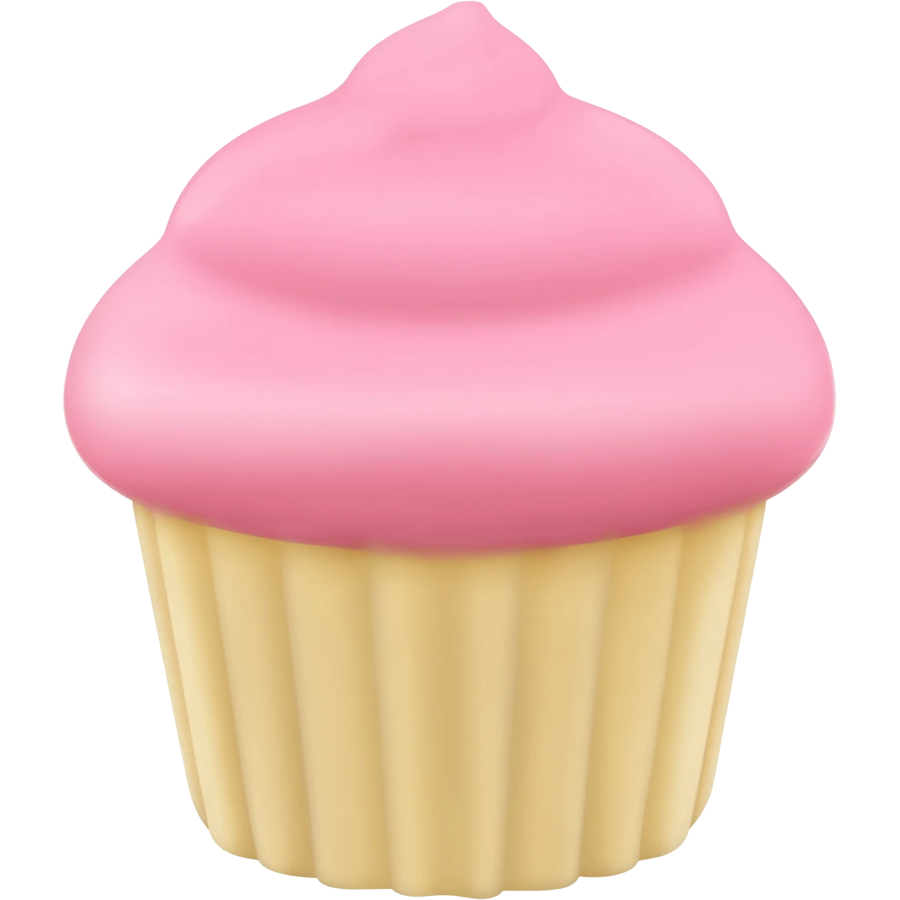 Cupcake with pink icing emoji
