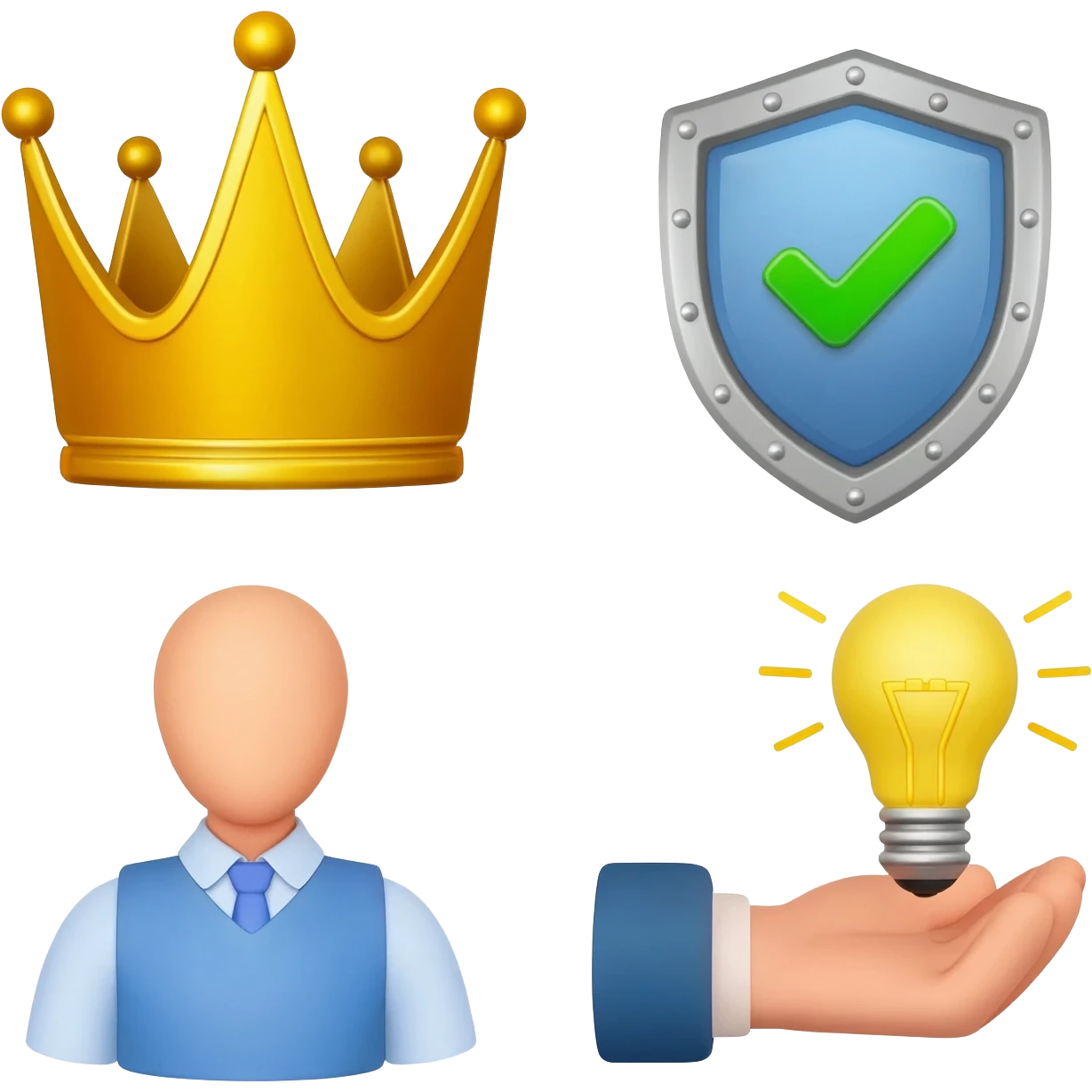 Create symbol for following roles owner , moderator, helper emoji