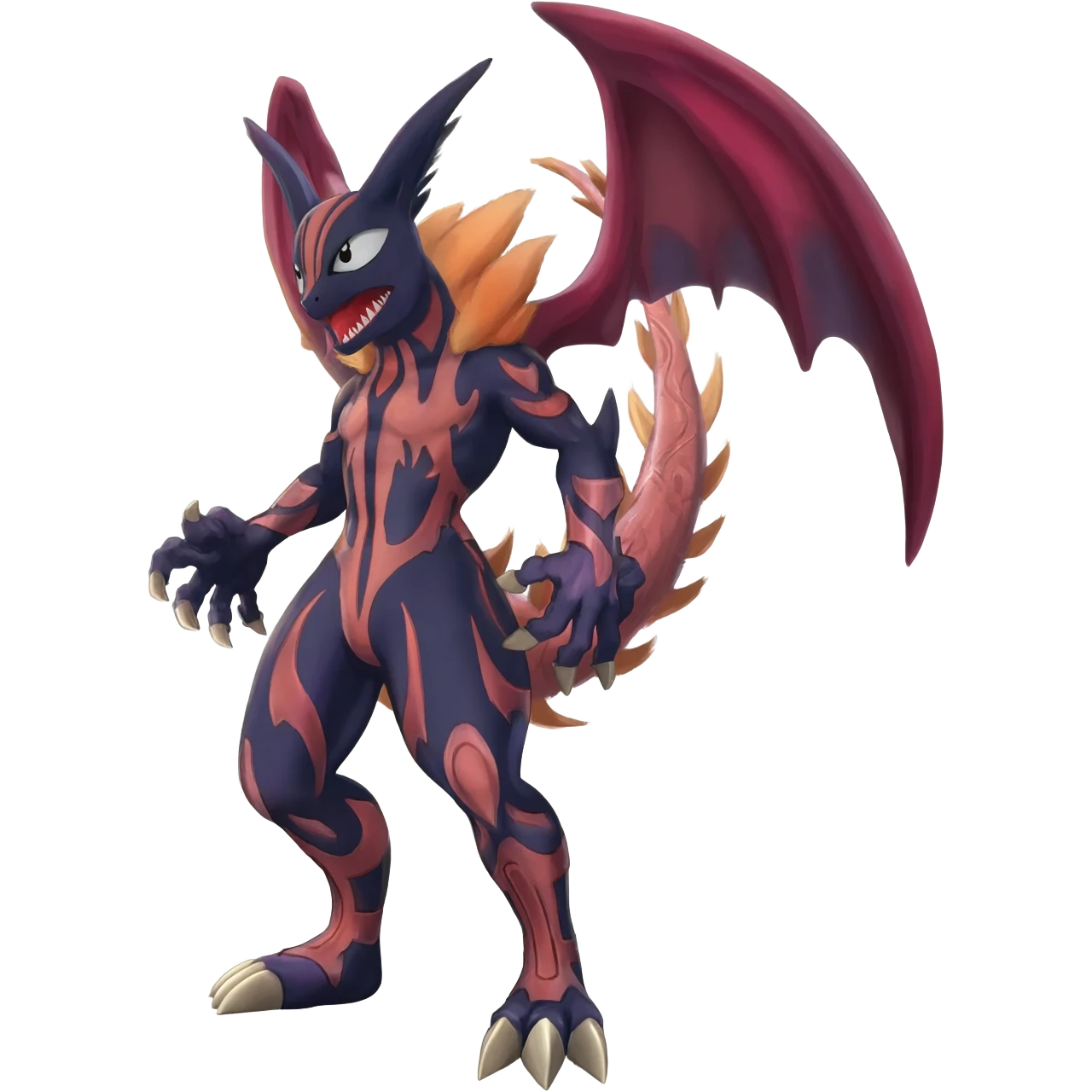 Meloetta-Venom-Zekrom-fusion, full body, tribal markings  emoji