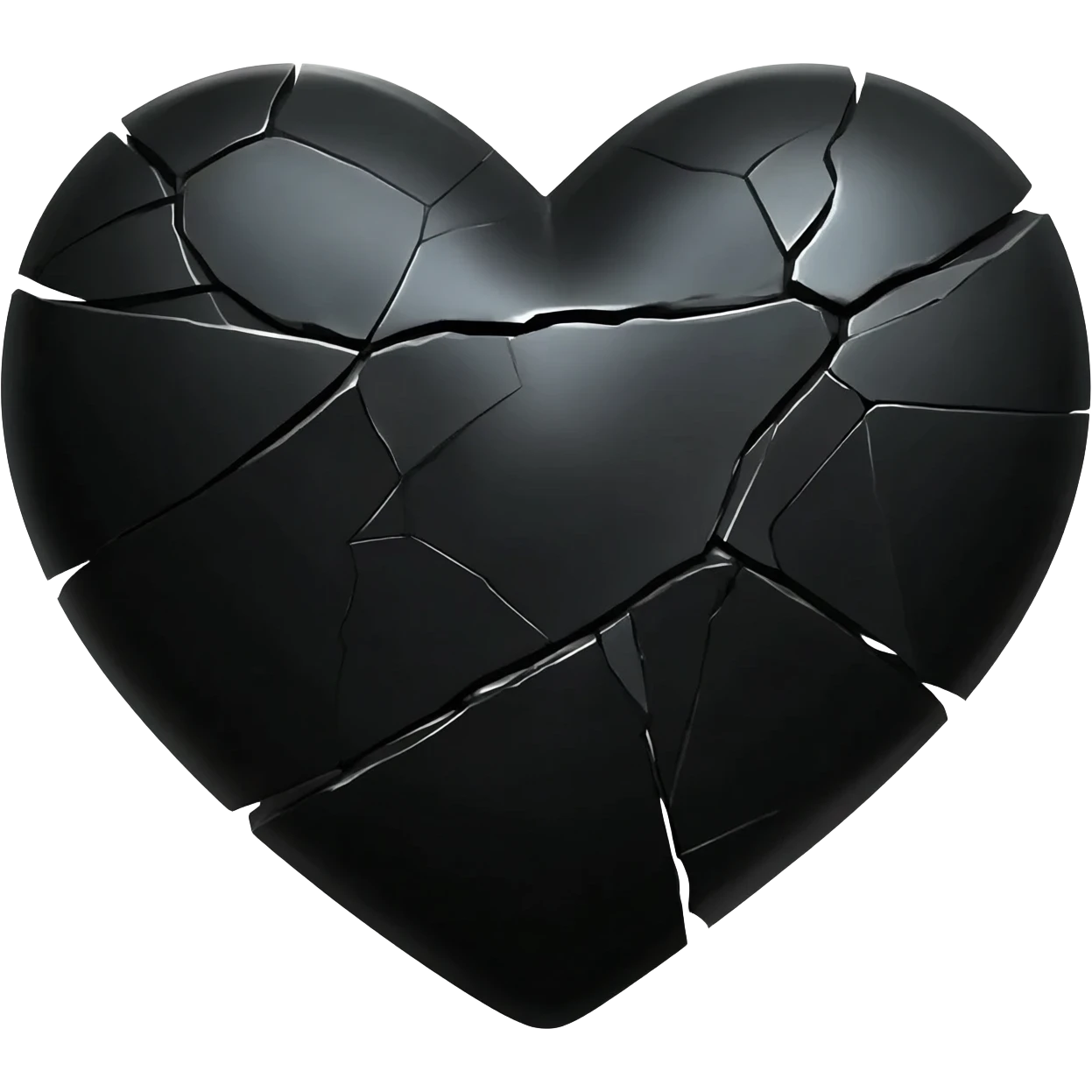 A black broken heart emoji