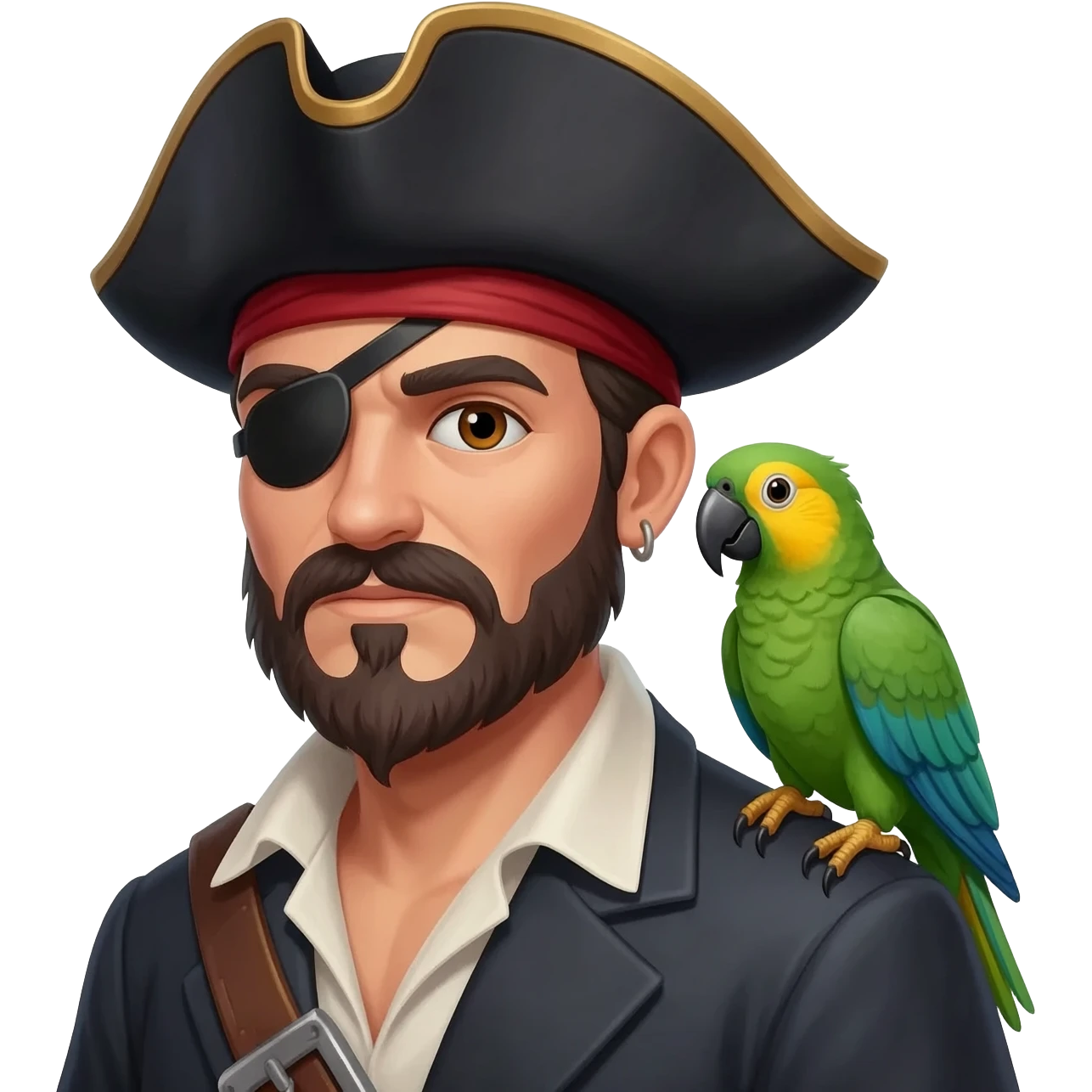 pirate and parrot emoji