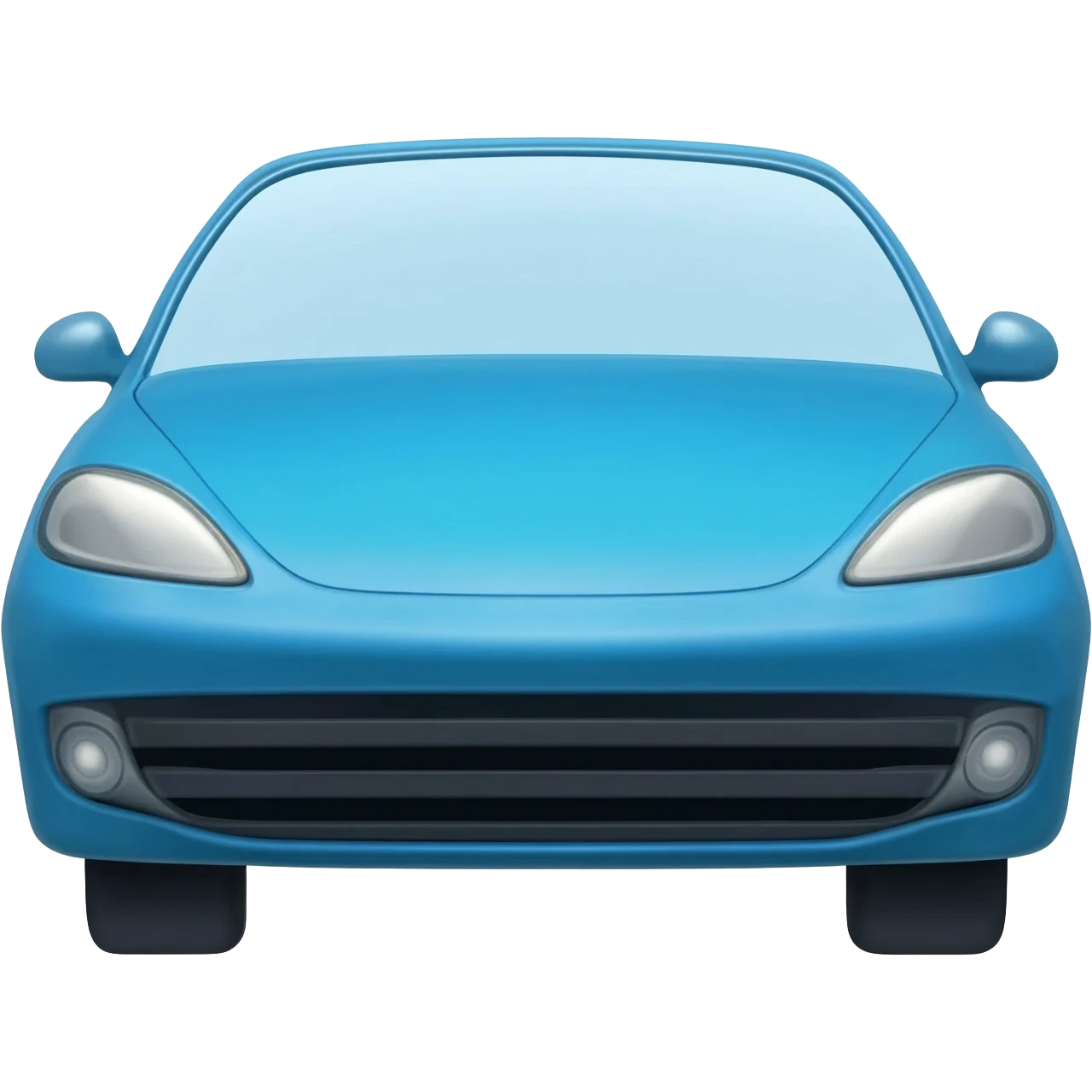 coche bleu emoji